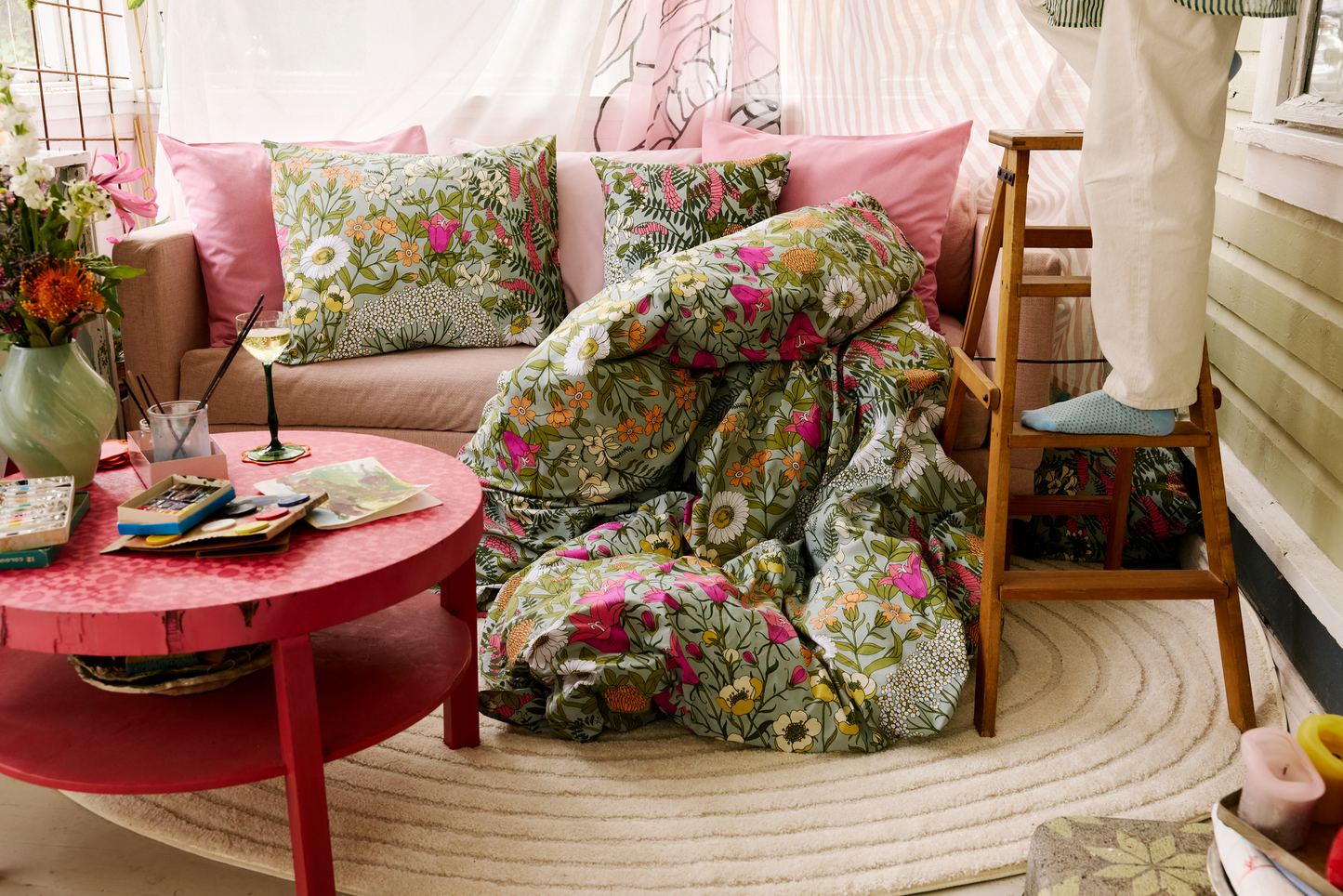 109120-0001_2; Vallila Vuosirenkaat-matto Valkoinen / Ø160x229 cm 