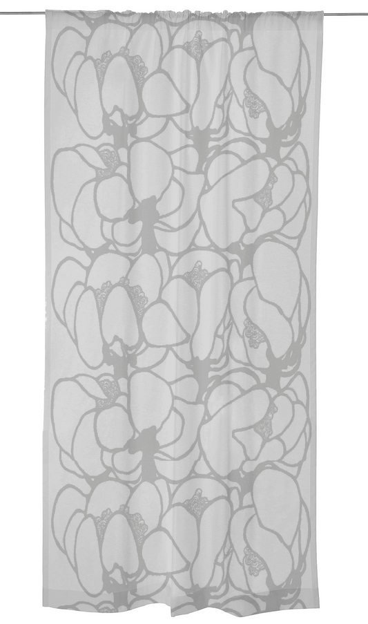 107217-168; Vallila Makeba-valoverho Harmaa / 140x250 cm