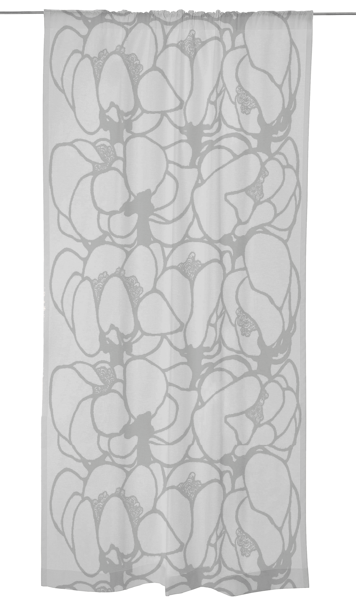 107217-168; Vallila Makeba-valoverho Harmaa / 140x250 cm 