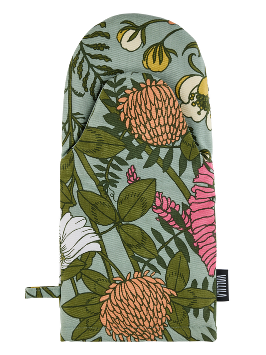 109048-7343; Vallila Ahomaa-patakinnas Vihreä-pinkki / 15x34 cm 