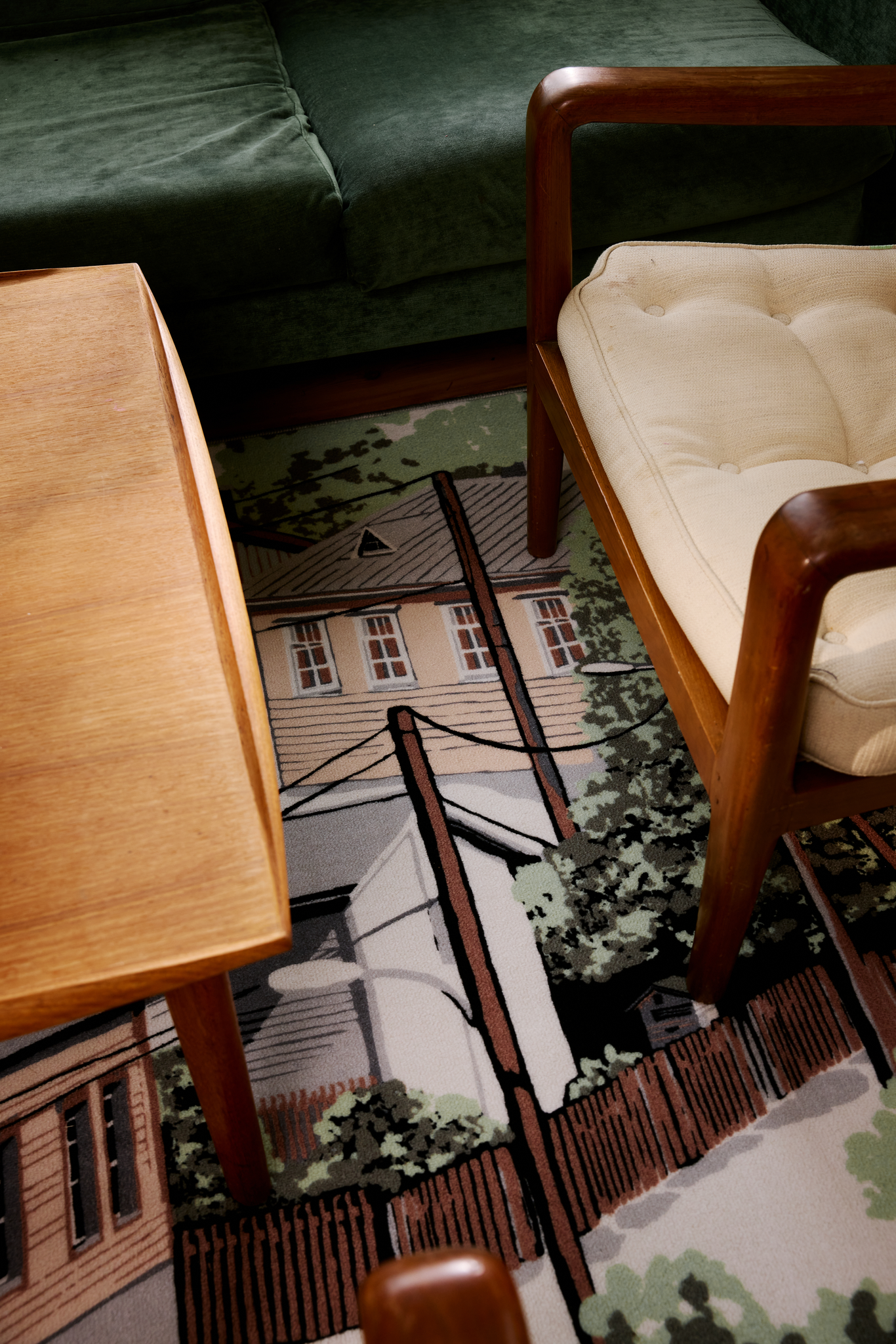 109077-7100_1; Vallila Naapurusto-kynnysmatto Mintunvihreä / 50x80 cm 