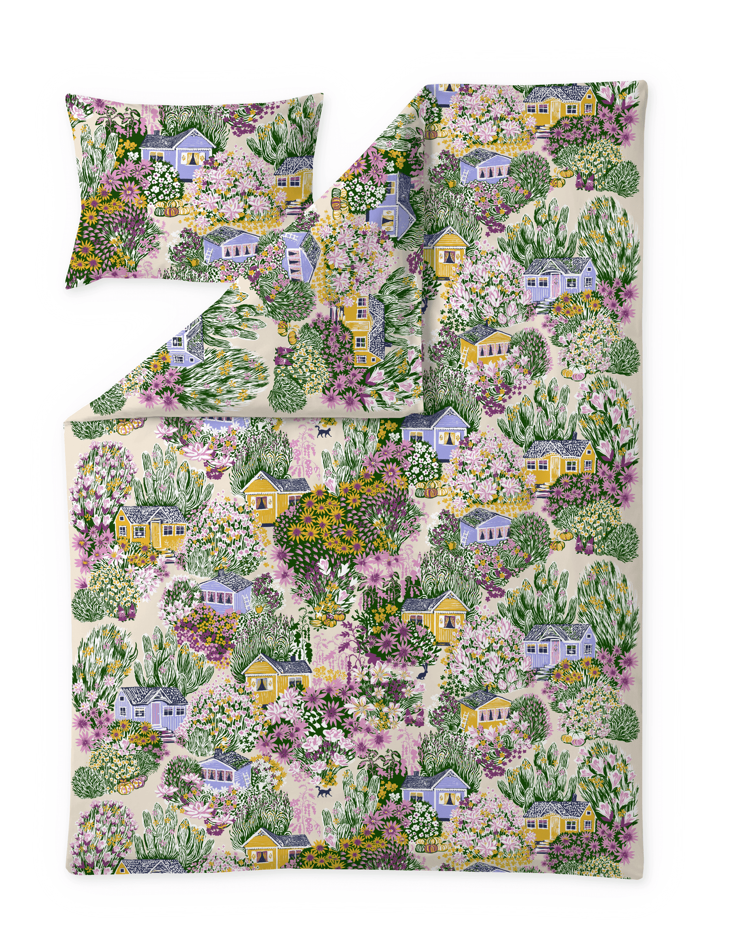 109258-8000; Vallila Huvilapolku-pussilakanasetti Monivärinen / 150x210 cm 