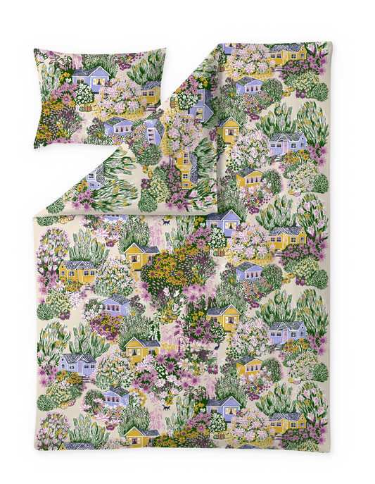 109258-8000; Vallila Huvilapolku-pussilakanasetti Monivärinen / 150x210 cm 