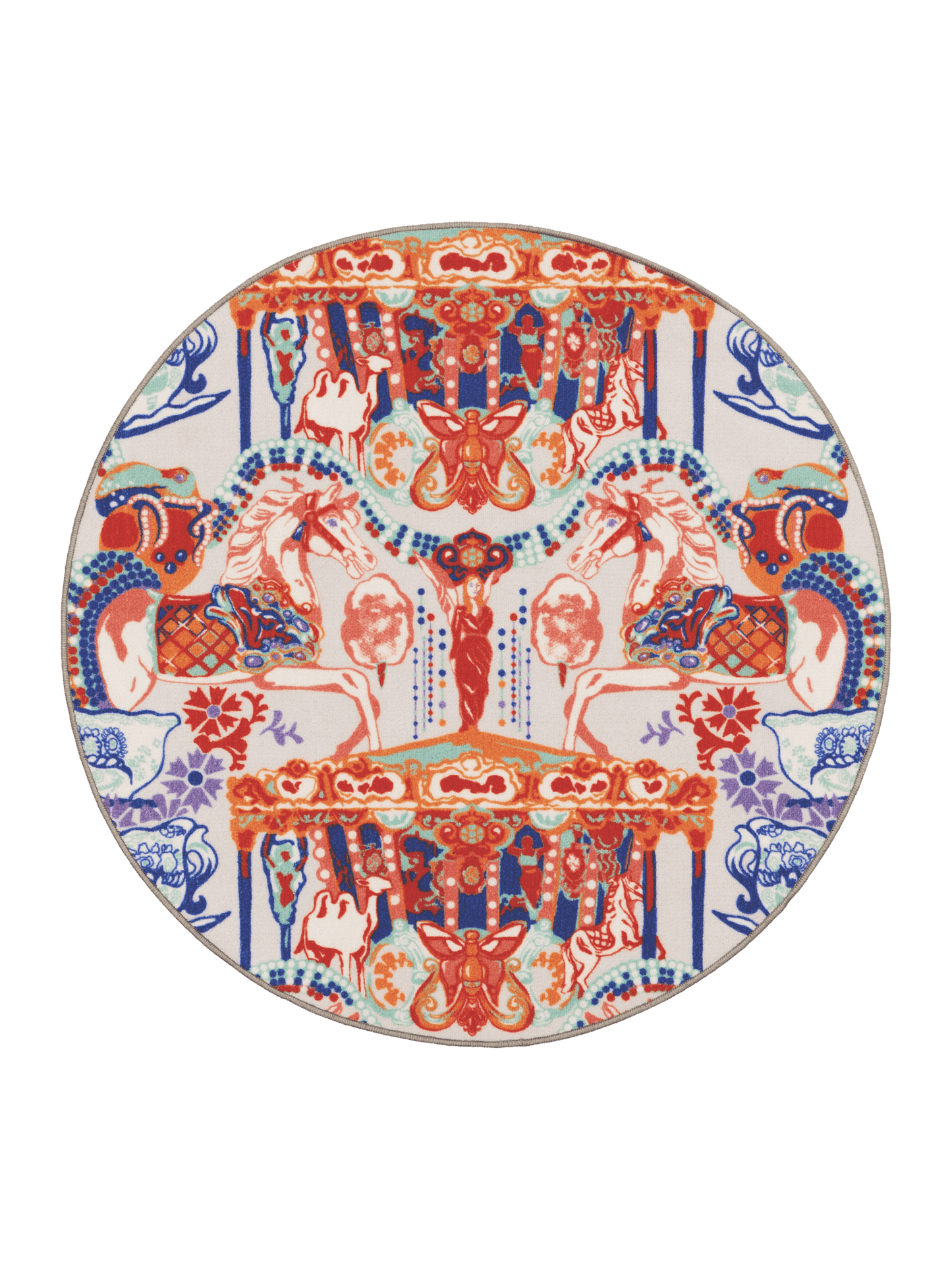 109222-8000; Vallila Fanfaari-matto Monivärinen / Ø133 cm 