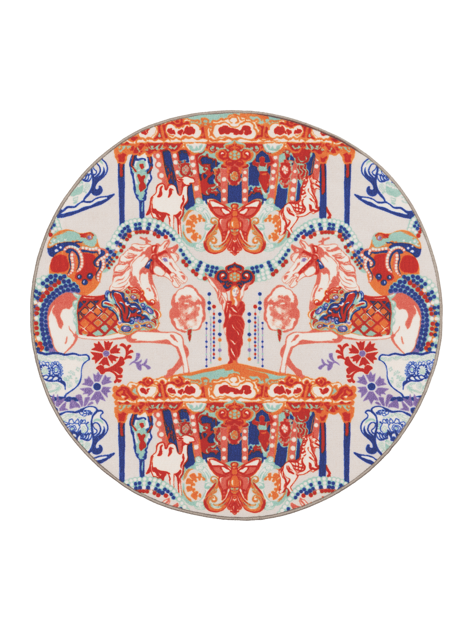 109222-8000; Vallila Fanfaari-matto Monivärinen / Ø133 cm 