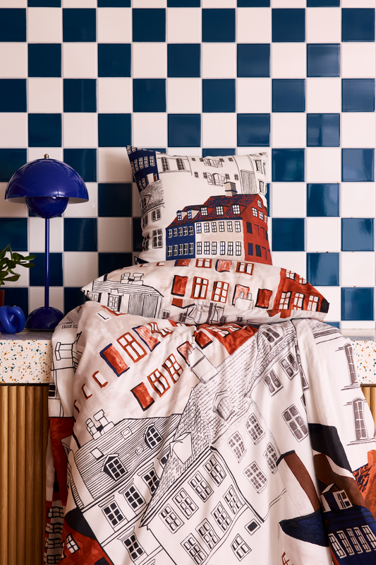 CT003282-3767_1; Vallila Kobenhavn-pussilakanasetti Monivärinen / 150x210 cm 