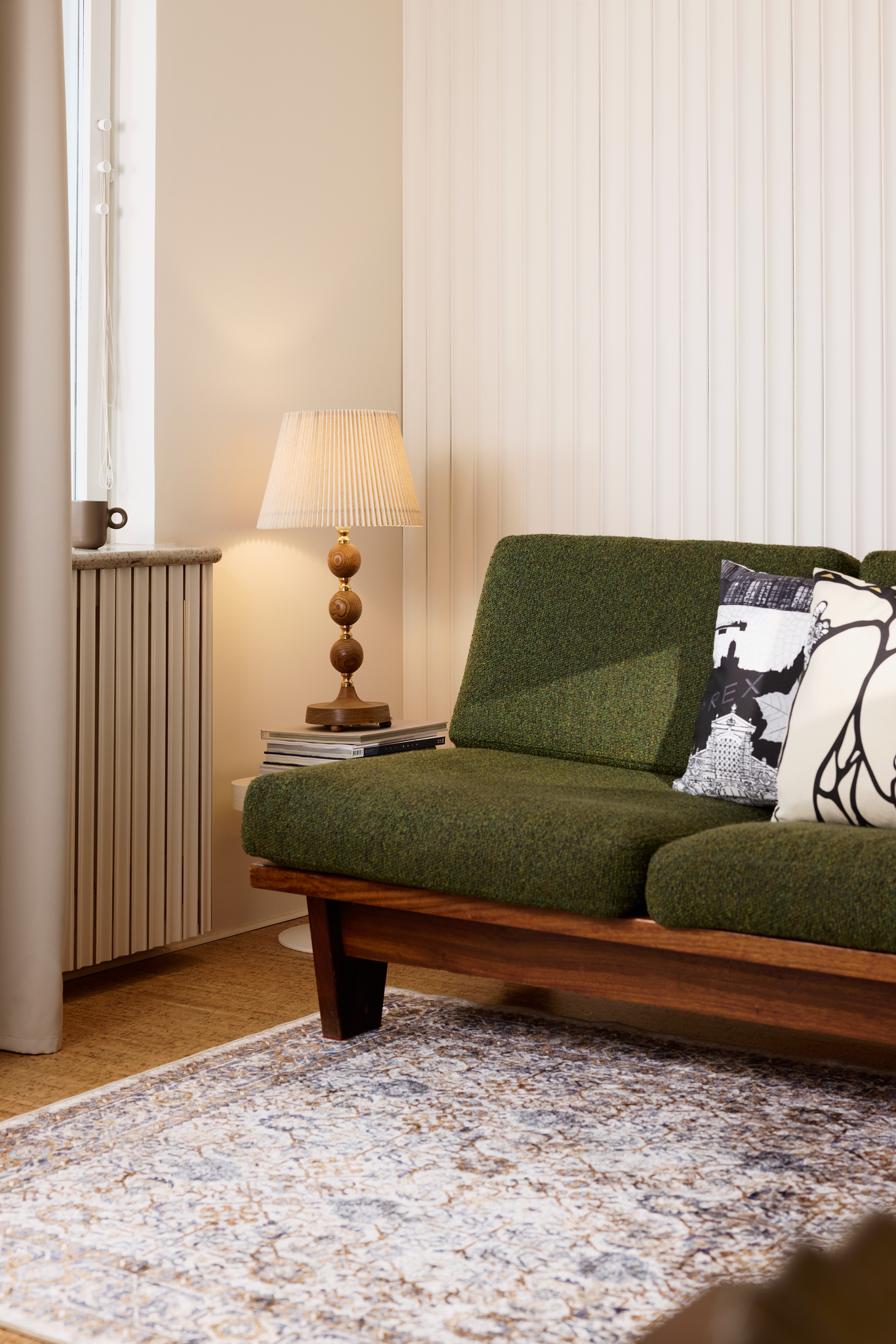 108335-1064_2; Vallila Jalokivi-matto Beige-sininen / 160x230 cm 
