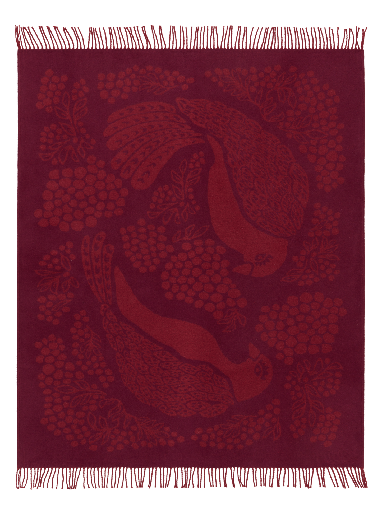 109386-4900; Vallila Viserrys-huopa Viininpunainen / 125x170 cm 
