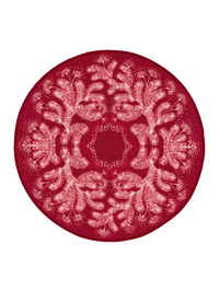 108737-4700; Vallila Havunen-matto Punainen / Ø100 cm 