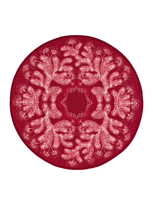 108737-4700; Vallila Havunen-matto Punainen / Ø100 cm 