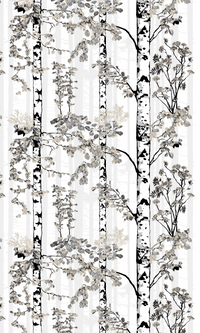 108215-9510; Vallila Luontopolku-valoverhokangas 150 cm Harmaa-beige / 150 cm 