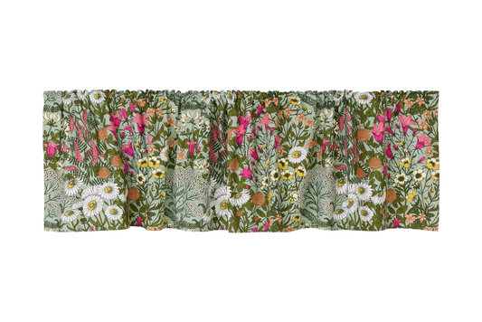 109022-7343; Vallila Ahomaa-verhokappa Vihreä-pinkki / 50x250 cm 