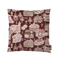23310-071593-4813CC; Vallila Piparikylä-koristetyynynpäällinen Punainen / Ruskea / 43x43 cm 