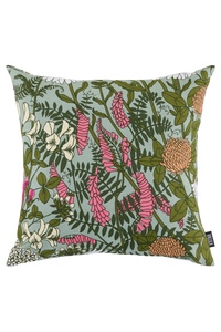 109033-7343; Vallila Ahomaa-koristetyynynpäällinen Vihreä-pinkki / 43x43 cm 