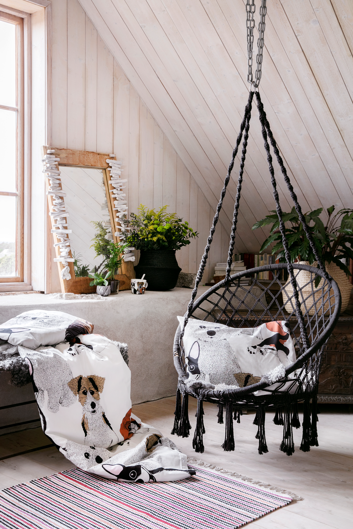 CT004086-1_2; Vallila Doggies-pussilakanasetti Valkoinen / 150x210 cm 