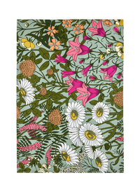 109047-7343; Vallila Ahomaa-keittiöpyyhe 2 kpl Vihreä-pinkki / 50x70 cm 