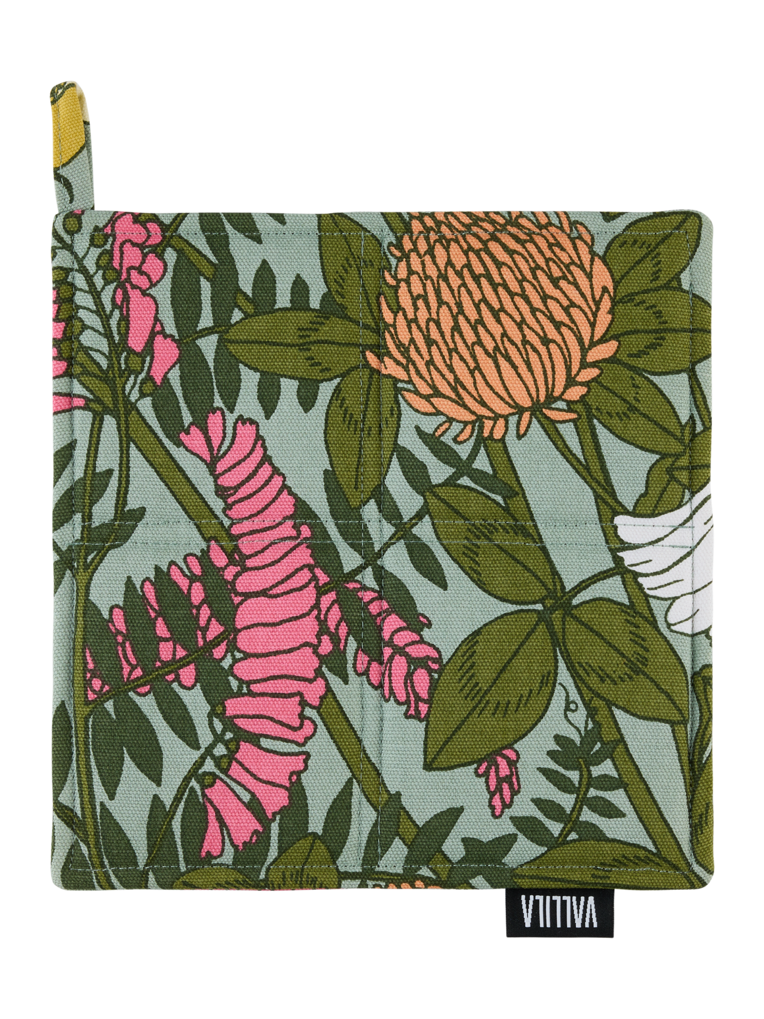 109049-7343_2; Vallila Ahomaa-patalappu 2 kpl Vihreä-pinkki / 20x20 cm 