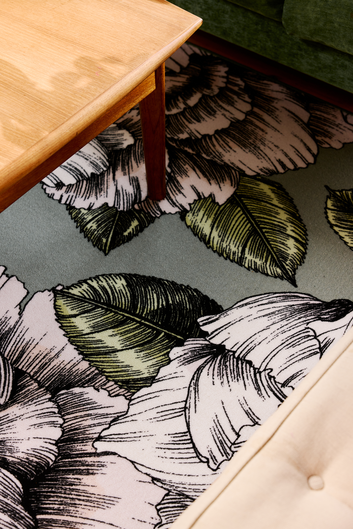 108456-7710_3; Vallila Alma-käytävämatto Salvianvihreä / 80x200 cm 