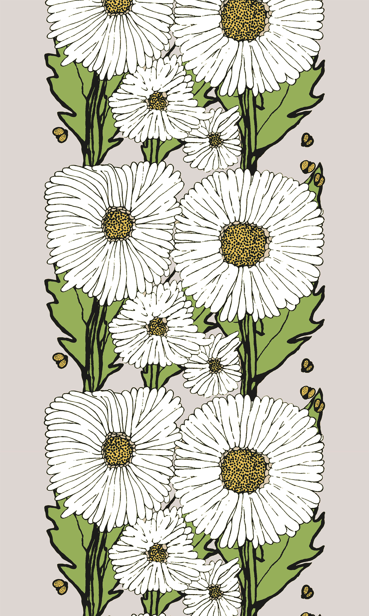 108565-7310; Vallila Hellekesä-pöytäliina Vihreä-beige / 145x250 cm 