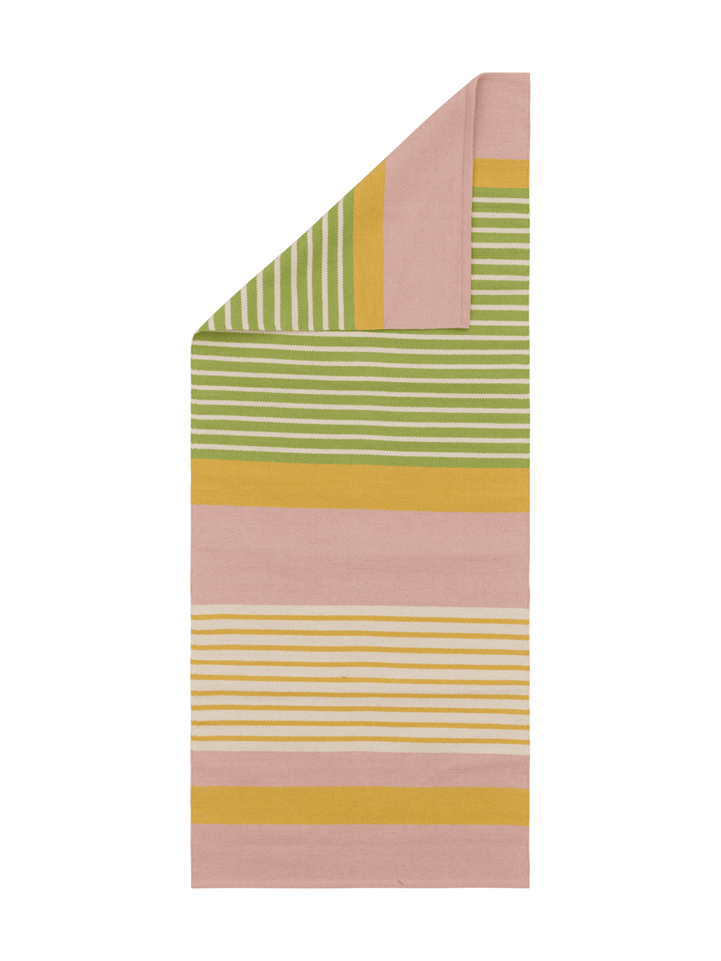 100084-4326_5; Vallila Pornainen-käytävämatto Pinkki-keltainen / 80x200 cm 