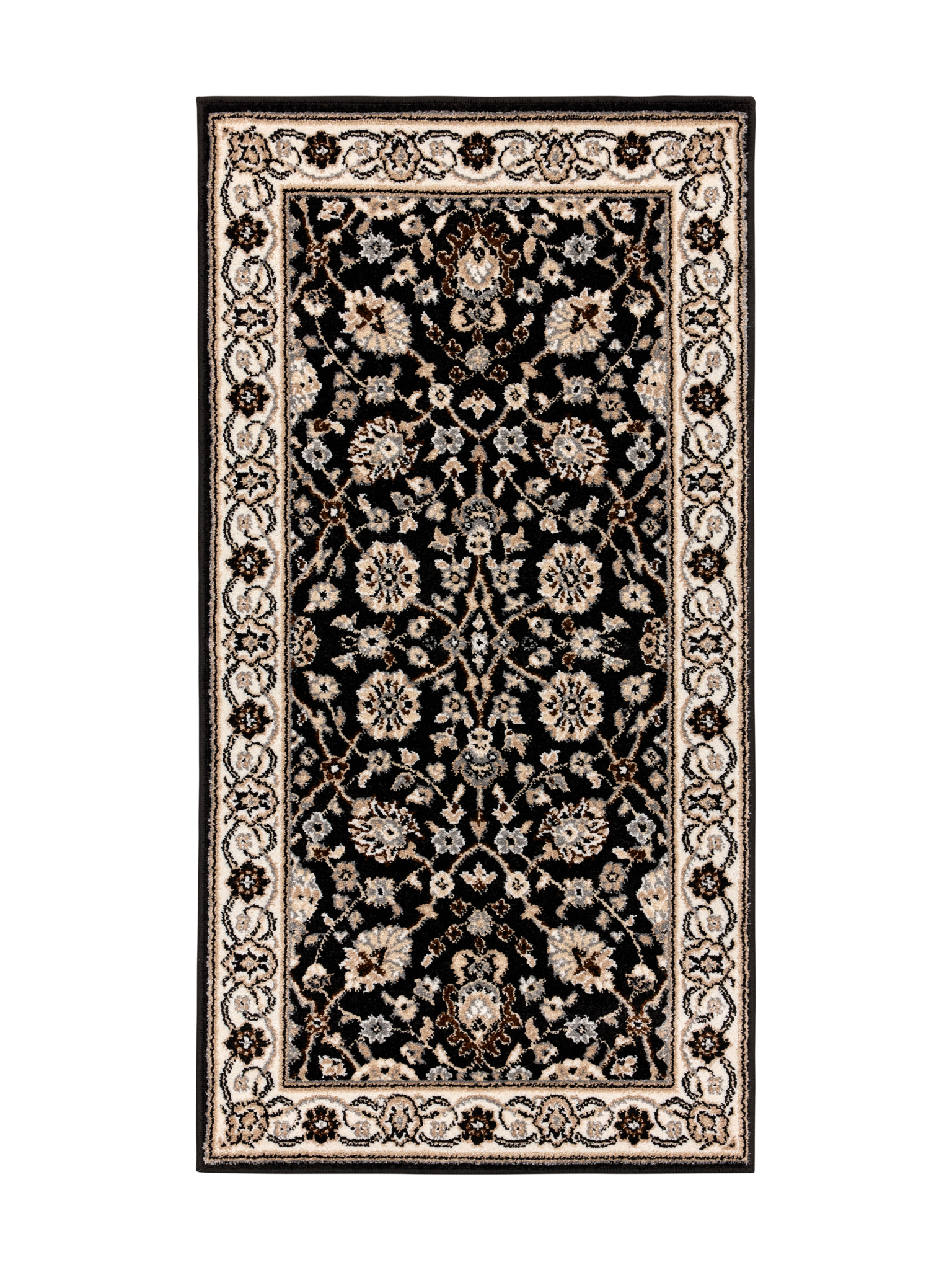 109268-9910; Vallila Kaneli-käytävämatto Musta-beige / 80x150 cm 