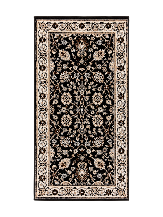 109268-9910; Vallila Kaneli-käytävämatto Musta-beige / 80x150 cm 