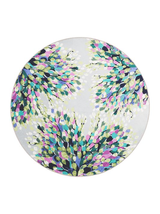 109256-7043; Vallila Aronia-matto Salvianvihreä-pinkki / Ø120 cm 