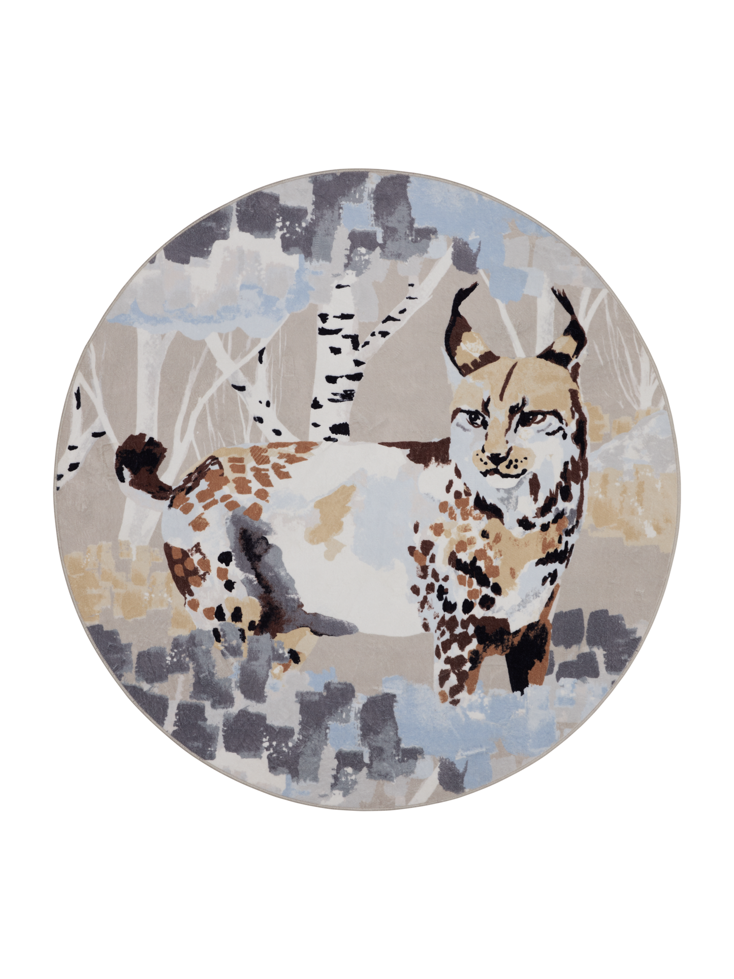 109342-1060; Vallila Ilves-matto Beige / Sininen / Ø120 cm 
