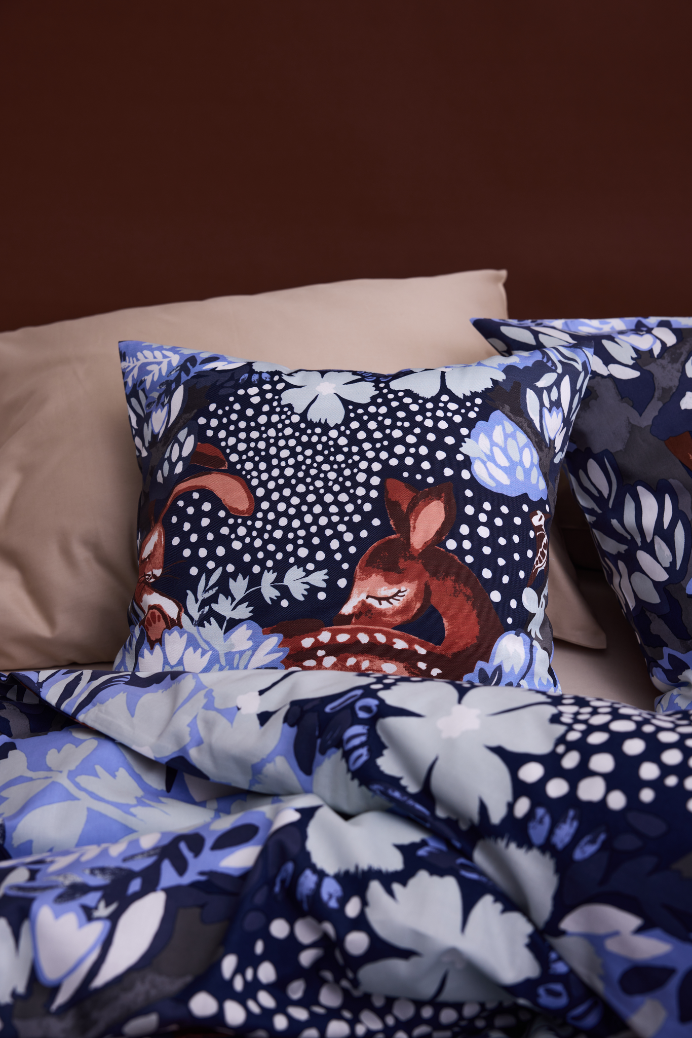 108951-6300_1; Vallila Nokosilla-koristetyynynpäällinen Sininen / 43x43 cm 