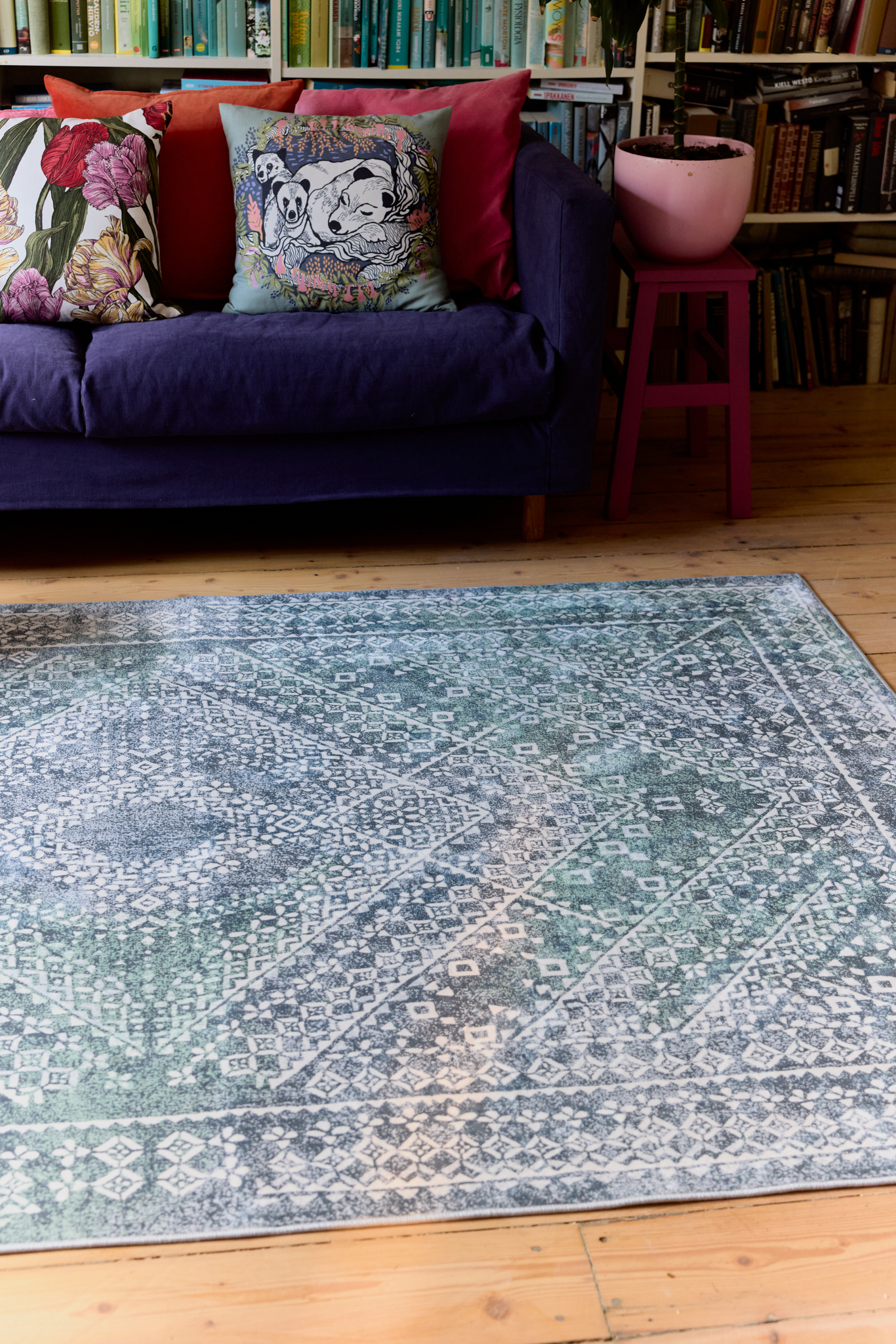 109105-7100_1; Vallila Traditio-käytävämatto Mintunvihreä / 80x200 cm 