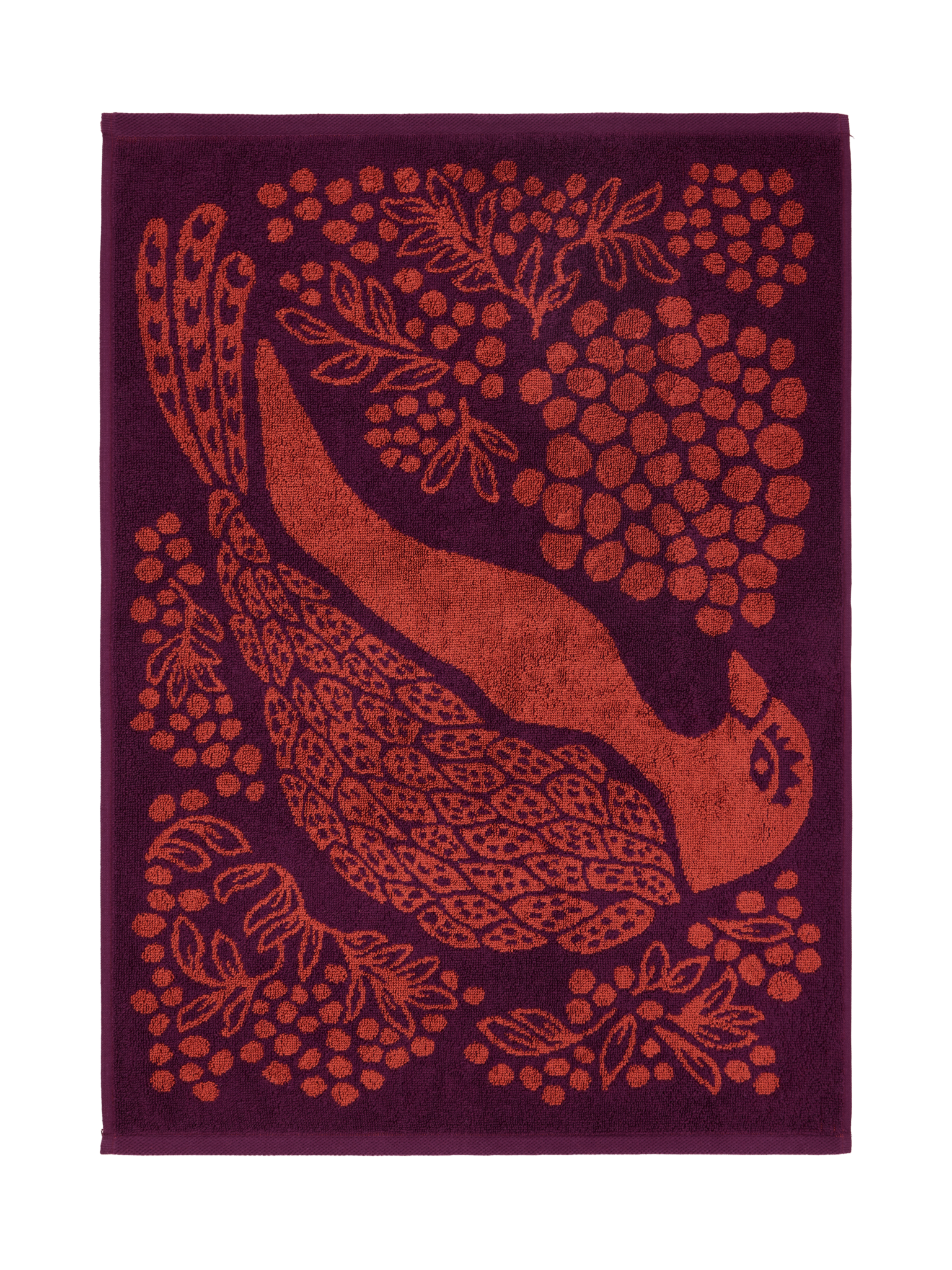 109000-3959; Vallila Viserrys-käsipyyhe Terra-violetti / 50x70 cm 