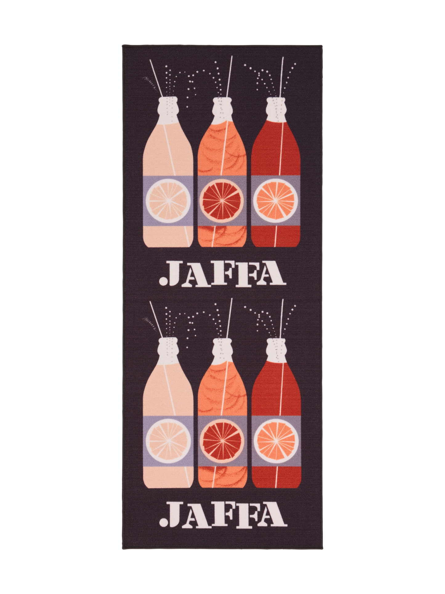 108739-9830; Vallila Jaffa-käytävämatto Harmaa-oranssi / 80x200 cm 