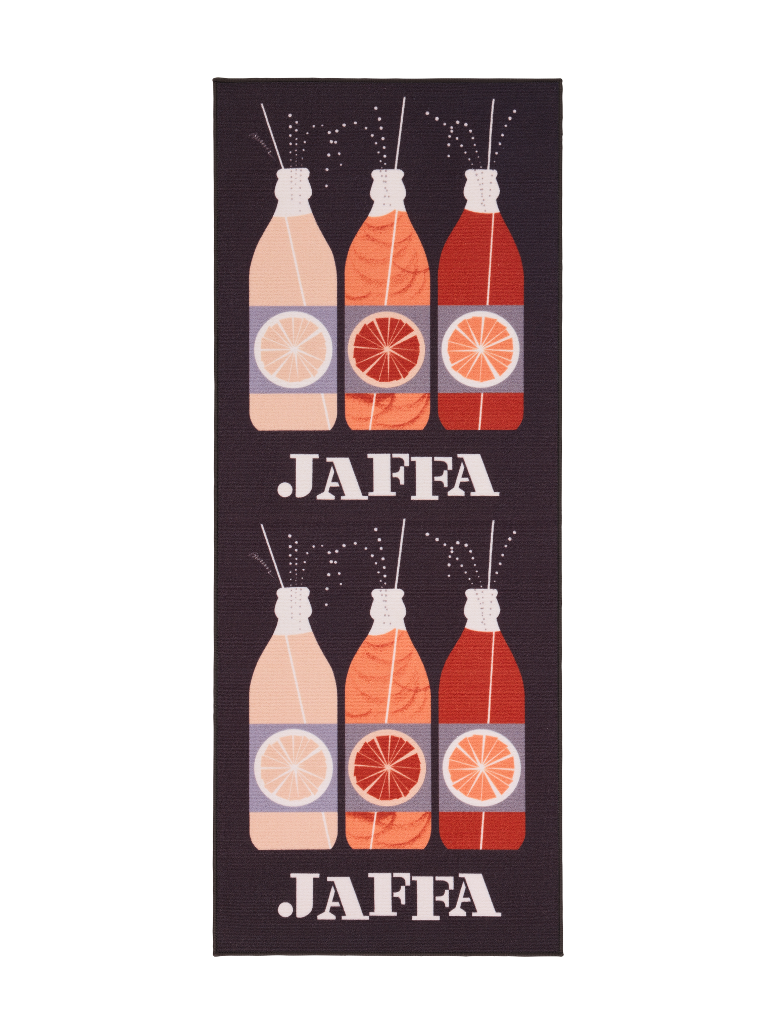 108739-9830; Vallila Jaffa-käytävämatto Harmaa-oranssi / 80x200 cm 