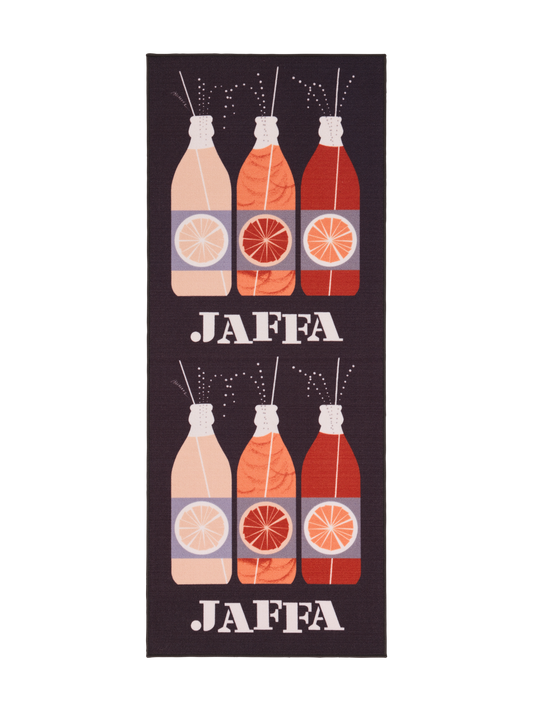 108739-9830; Vallila Jaffa-käytävämatto Harmaa-oranssi / 80x200 cm 