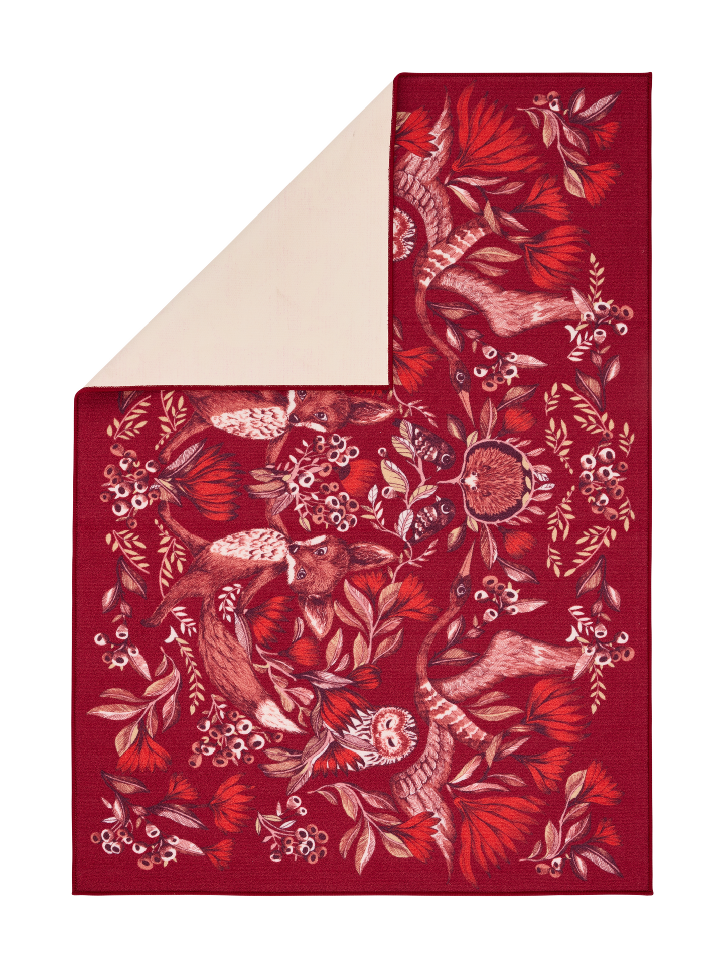 108732-4700_2; Vallila Fabula-matto Punainen / 133x190 cm 