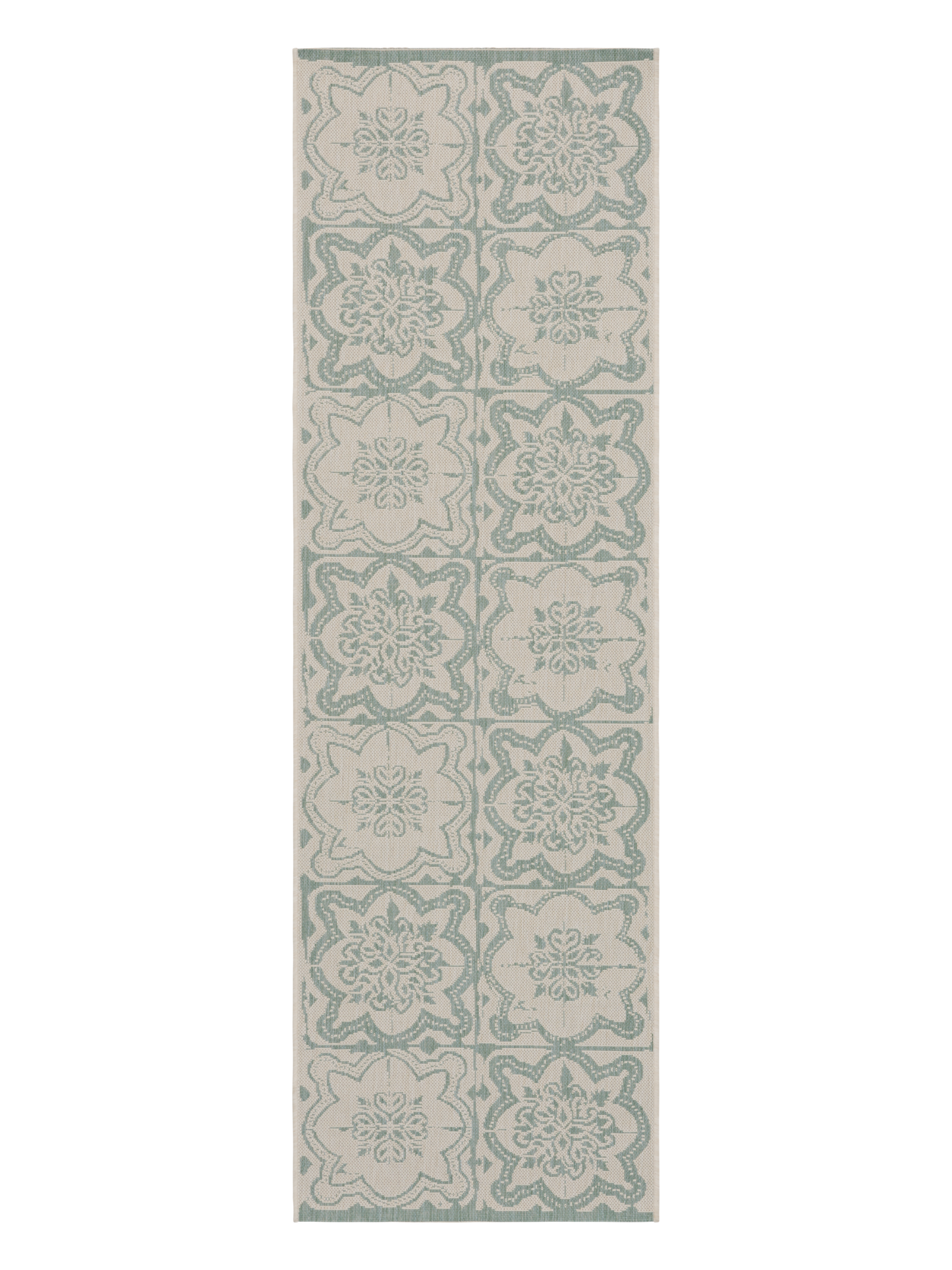 108594-7100; Vallila Kujakatti-käytävämatto Salvianvihreä / 80x250 cm 