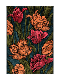 109114-8000; Vallila Kukoistus-matto Monivärinen / 133x190 cm 