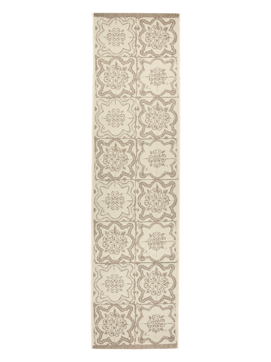 108595-1002; Vallila Kujakatti-käytävämatto Beige-valkoinen / 80x300 cm 