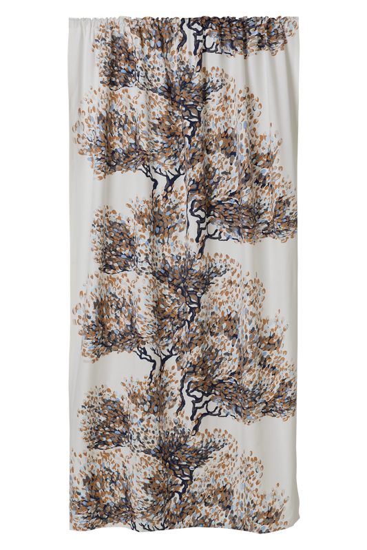 108580-1600; Vallila Väre-verho Beige-sininen / 140x250 cm 