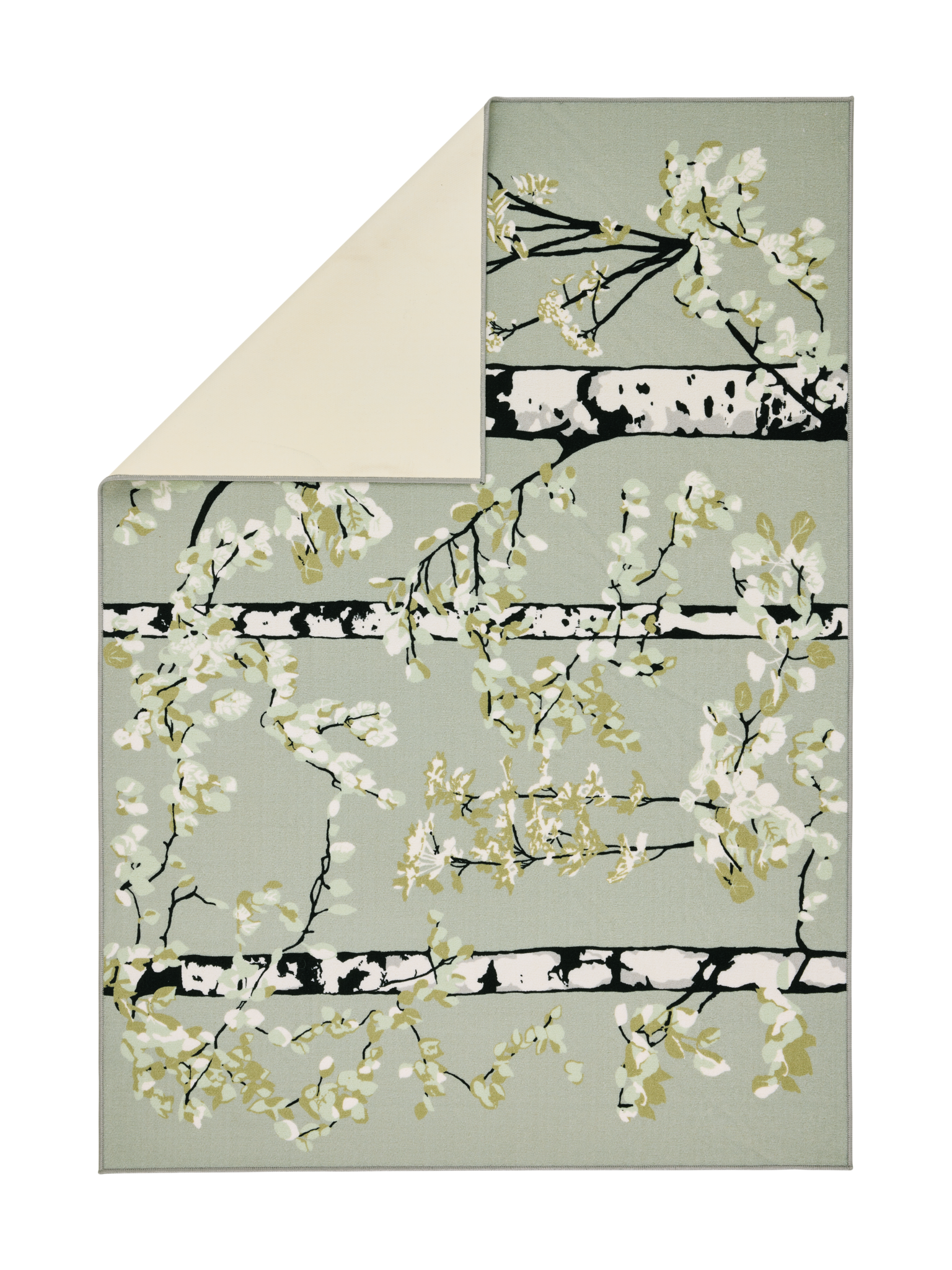 108752-7303_2; Vallila Luontopolku-matto Sammaleenvihreä / 160x230 cm 