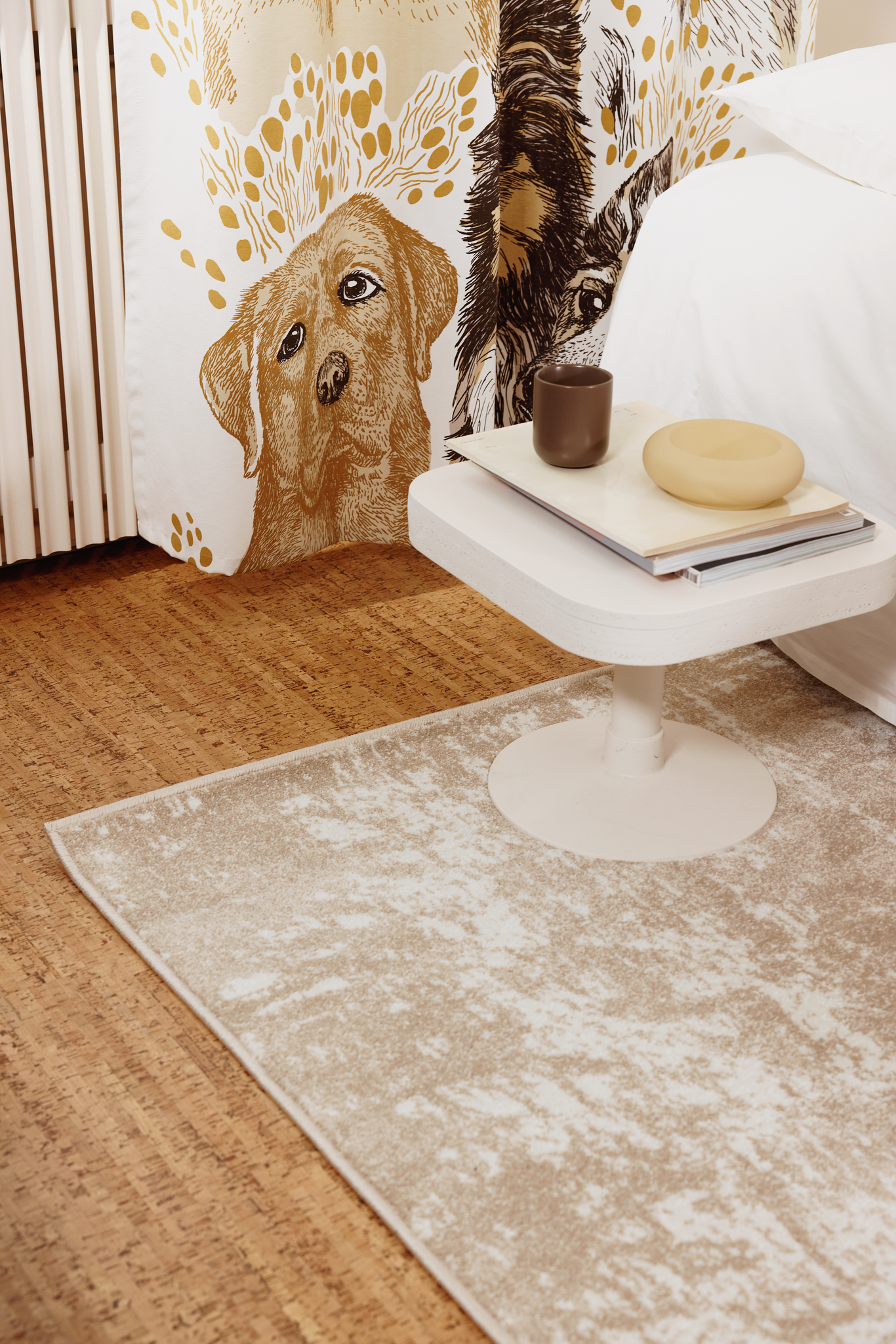 108890-1002_1; Vallila Hiekka-matto Beige-valkoinen / 160x230 cm 