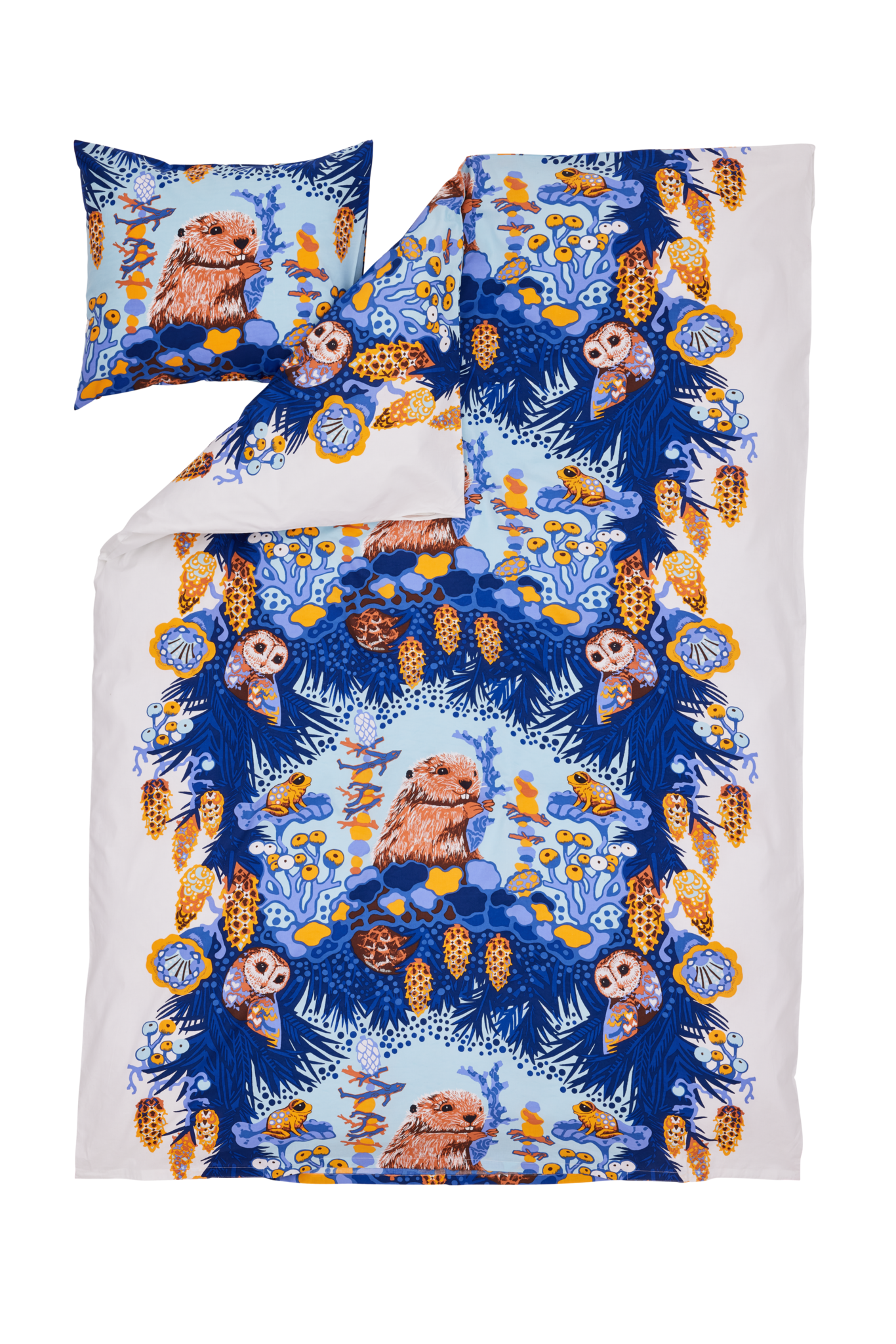108003-6600; Vallila Alvar-pussilakanasetti Sininen / 150x210 cm 