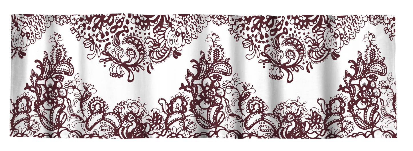 VS110194-4801; Vallila Mandariini-verhokappa Punainen-valkoinen / 60x250 cm 