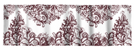 VS110194-4801; Vallila Mandariini-verhokappa Punainen-valkoinen / 60x250 cm 
