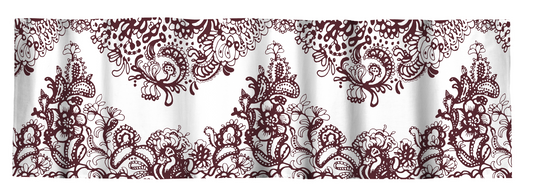 VS110194-4801; Vallila Mandariini-verhokappa Punainen-valkoinen / 60x250 cm 