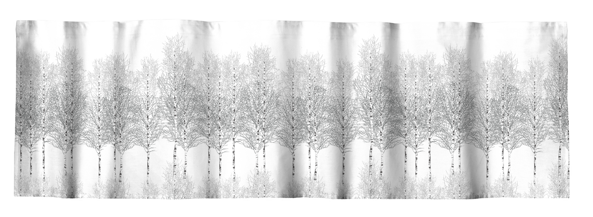 CT000334-9200; Vallila Koivikko-verhokappa Valkoinen-harmaa / 60x250 cm 