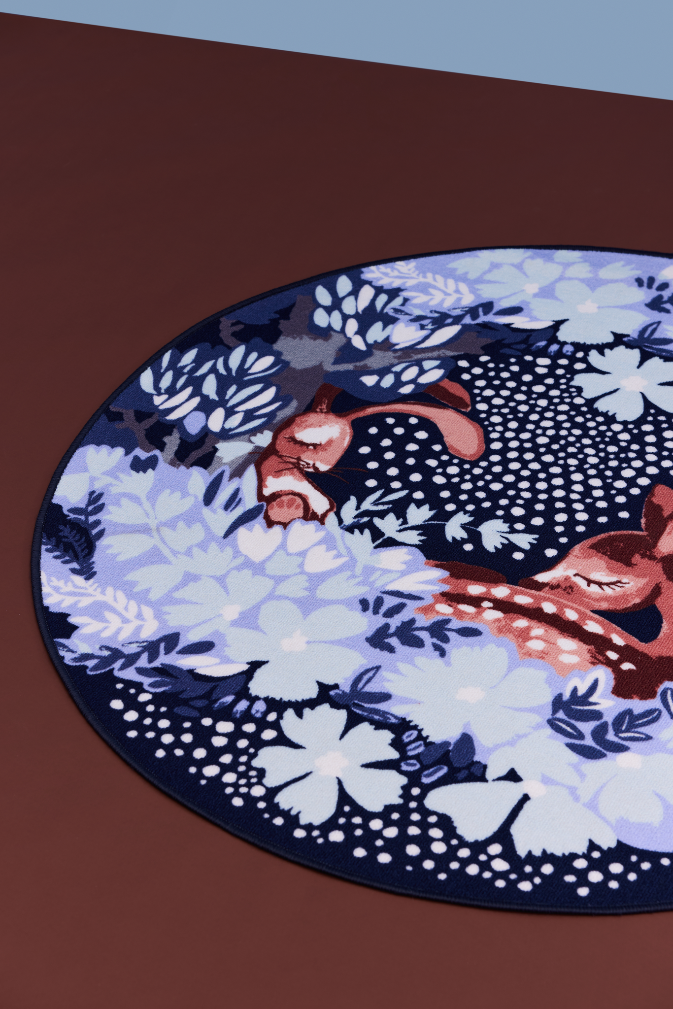 108966-6300_1; Vallila Nokosilla-matto Sininen / Ø133 cm 