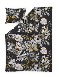 101049-9922; Vallila Lupita-pussilakanasetti Musta / 150x210 cm 