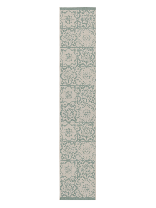 108597-7100; Vallila Kujakatti-käytävämatto Salvianvihreä / 80x400 cm 