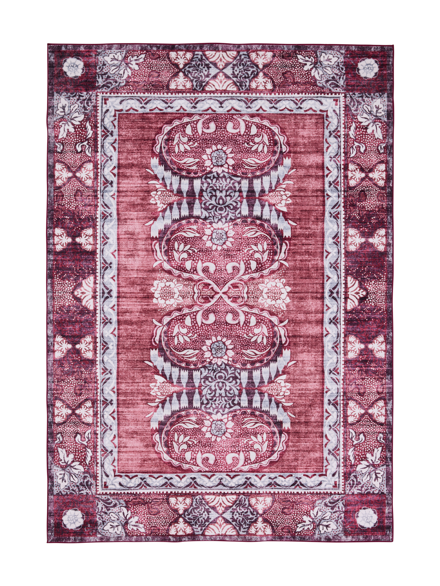 108426-4890; Vallila Sumeri-matto Punainen-harmaa / 160x230 cm 